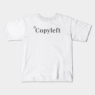 Copyleft Black Kids T-Shirt